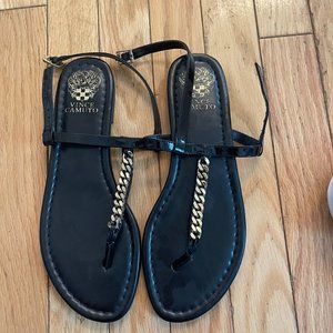 Vince Camuto Black and Gold sandal